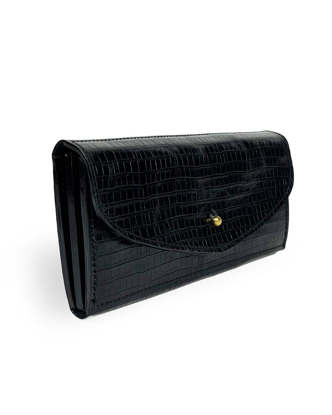 Portemonnaie Geldbörse PIANO Reptiloptik Schwarz – L I N A F A K T U R