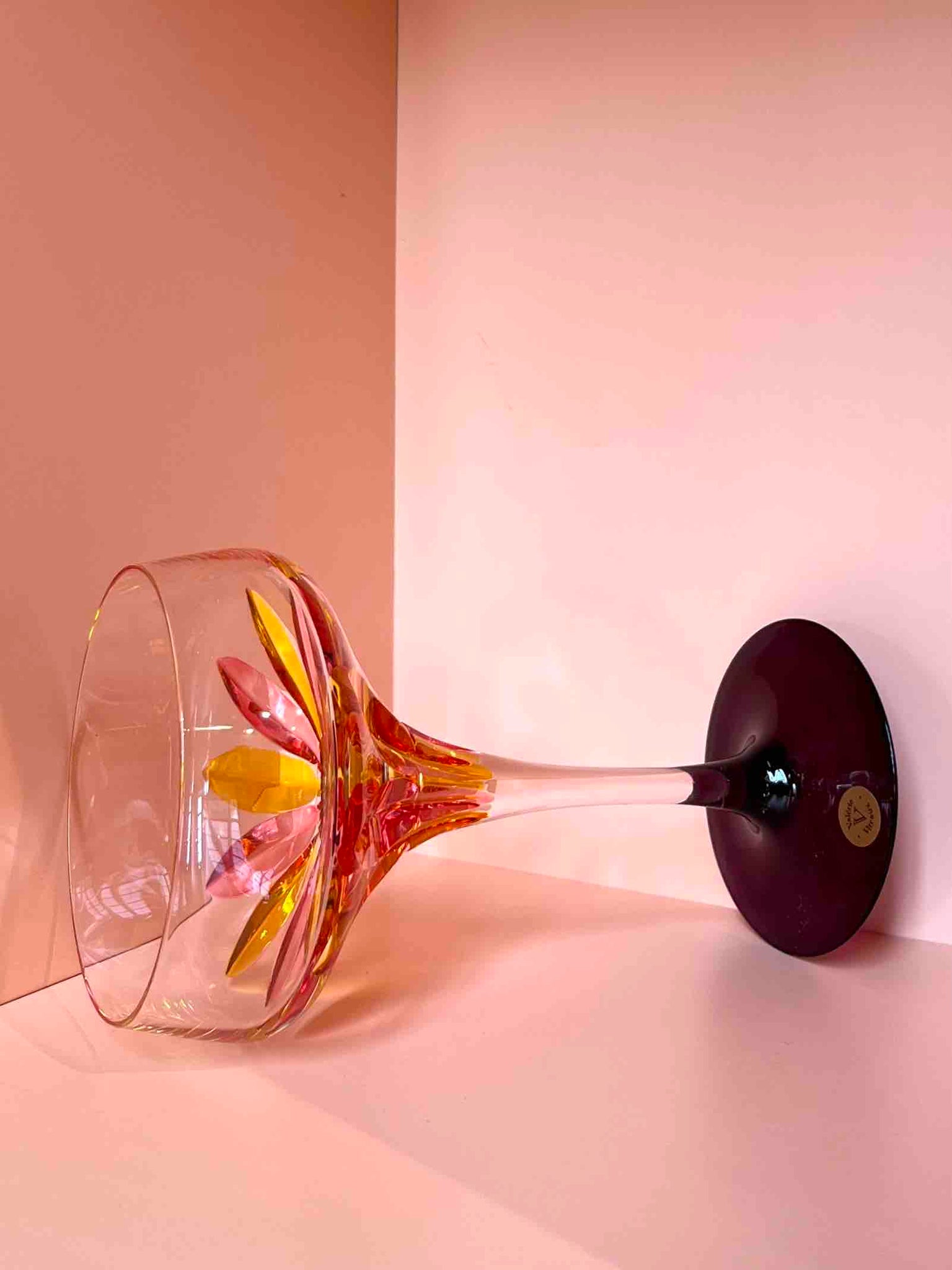 Champagnerschale Champagnerglas Kristallglas · lila gelb rot – L I N A F A K T U R