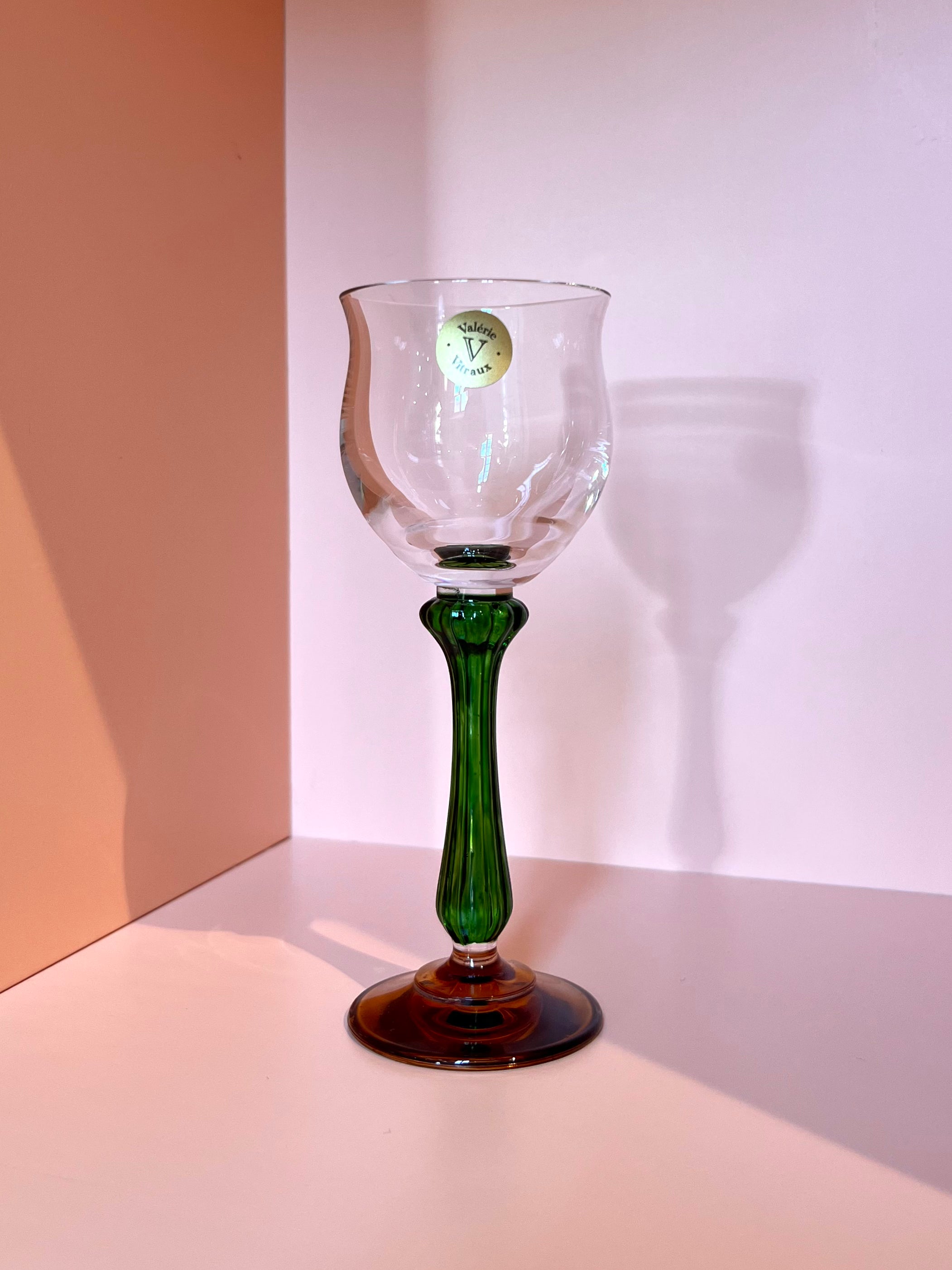 Likörglas · grün braun