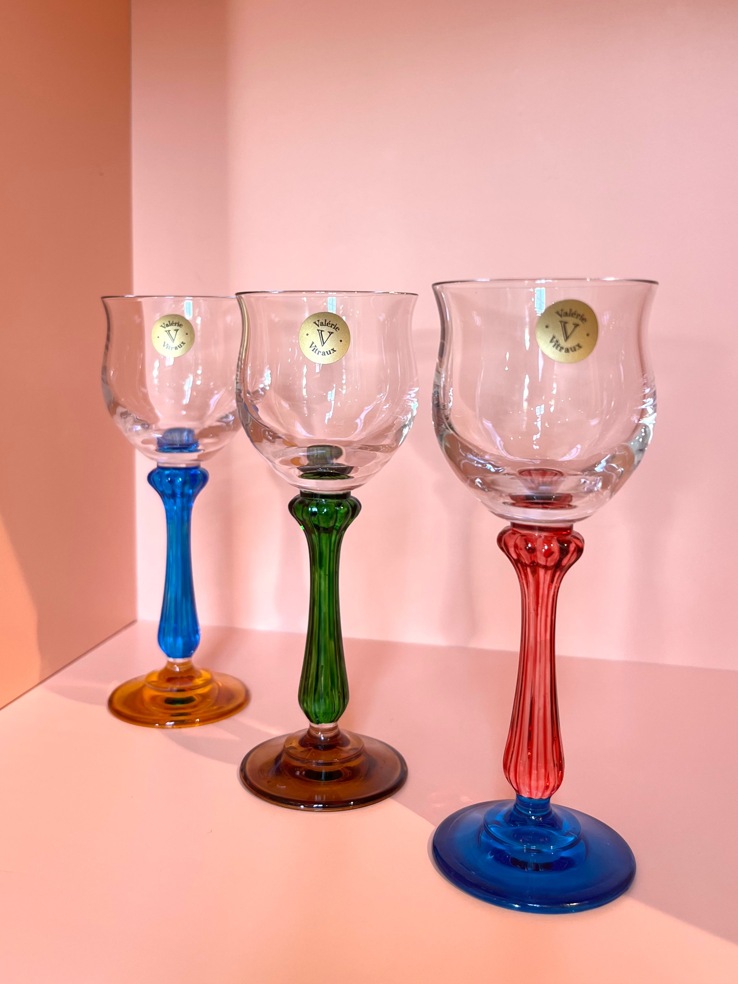 Likörglas · grün braun