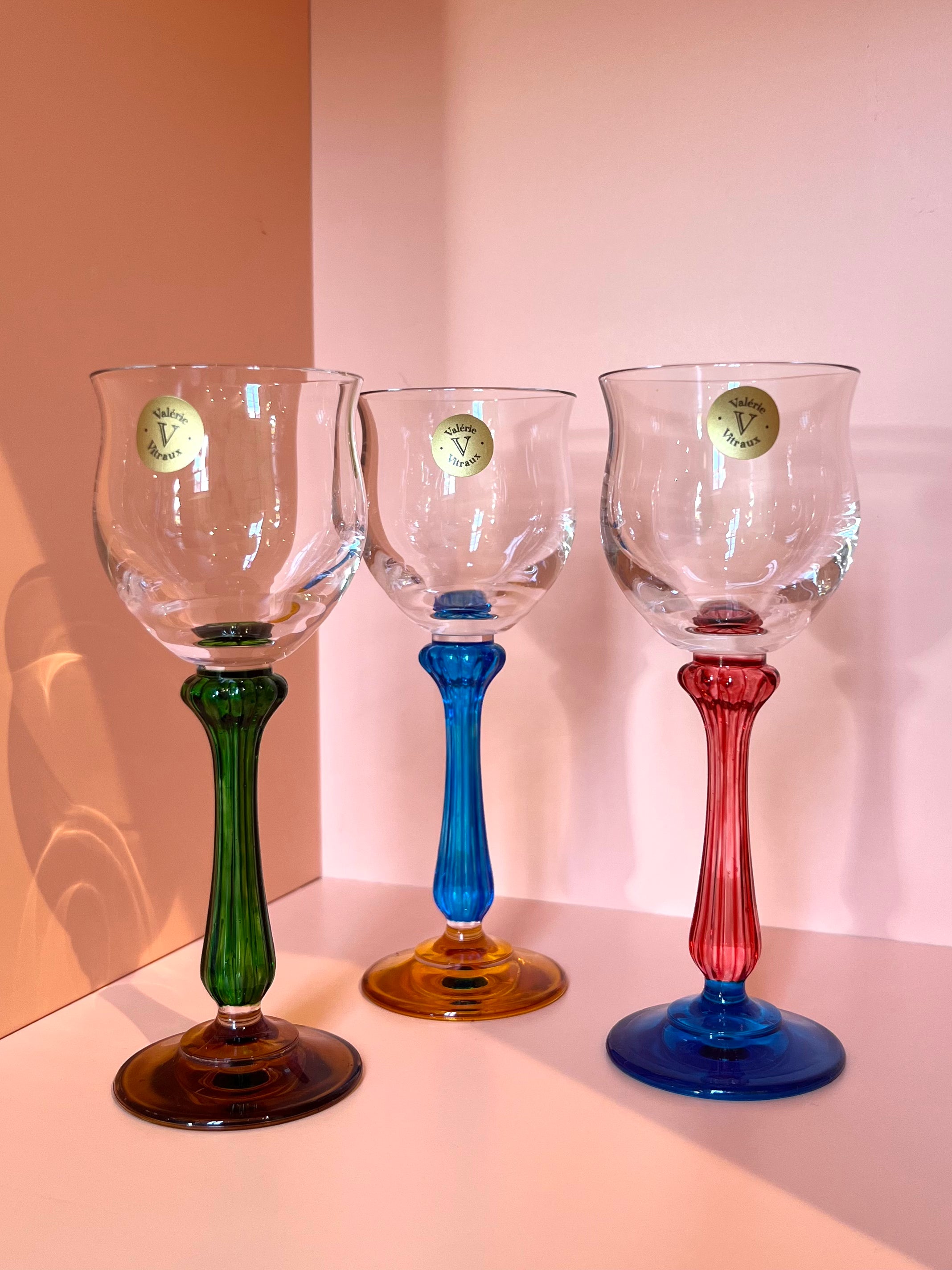 Likörglas · grün braun