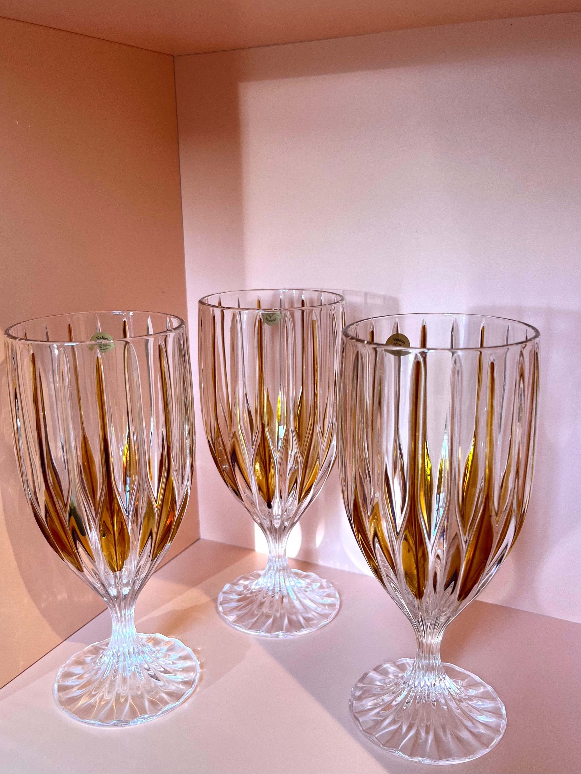 Milkshake-Glas / Eiskaffeebecher · gerillt · gold