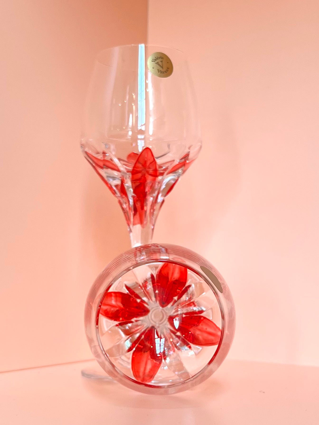 Likörglas · geschliffen · rot