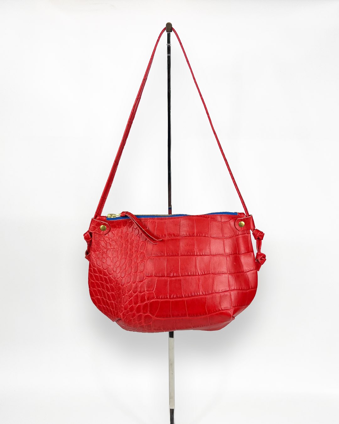 Handtasche PAULA Krokooptik Rot