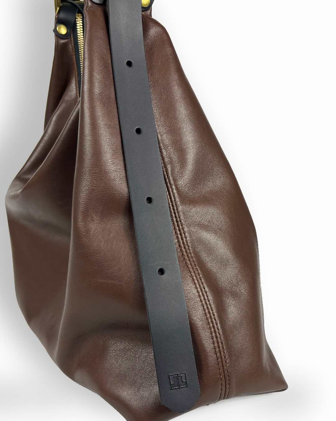 Handtasche VANESSA aus butterweichem braunem Rindleder