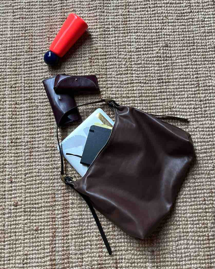 Handtasche VANESSA aus butterweichem braunem Rindleder