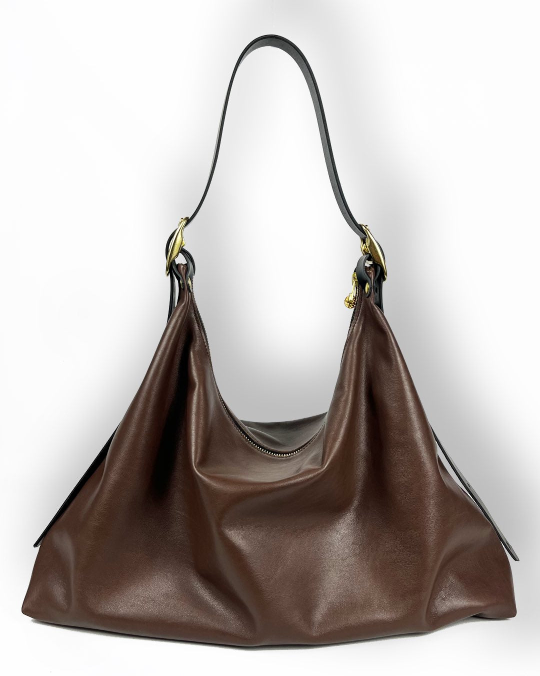 Handtasche VANESSA aus butterweichem braunem Rindleder