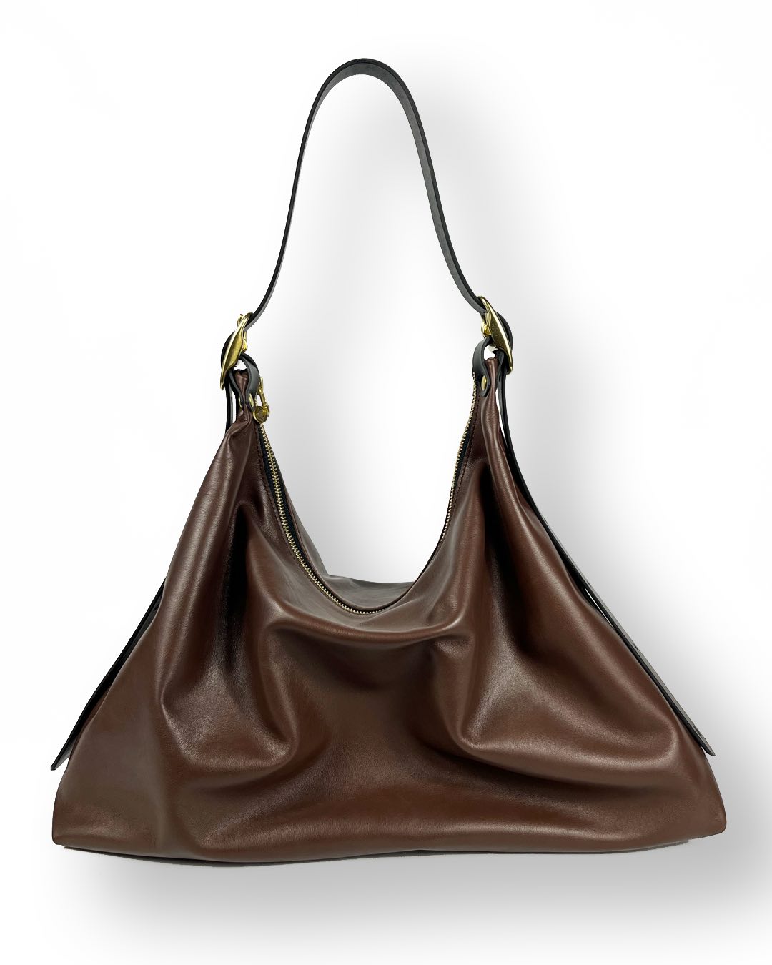 Handtasche VANESSA aus butterweichem braunem Rindleder